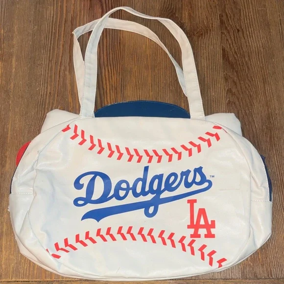 Hello Kitty White and Red Dodgers Tote Bag MLB - Picture 3 of 13
